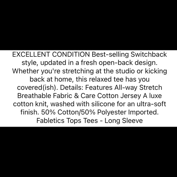 Fabletics Aviana top.  Fabulous layering piece - Picture 5 of 5